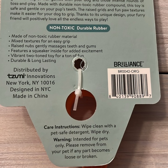 Brilliance Fetch Ballon the Rope. Dog toy to play catch orange & blue. - Picture 6 of 9